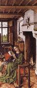 Robert Campin St Barbara oil painting